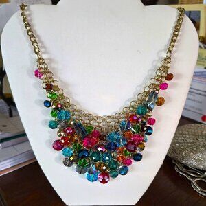 Multi Color Glass Beaded Necklace